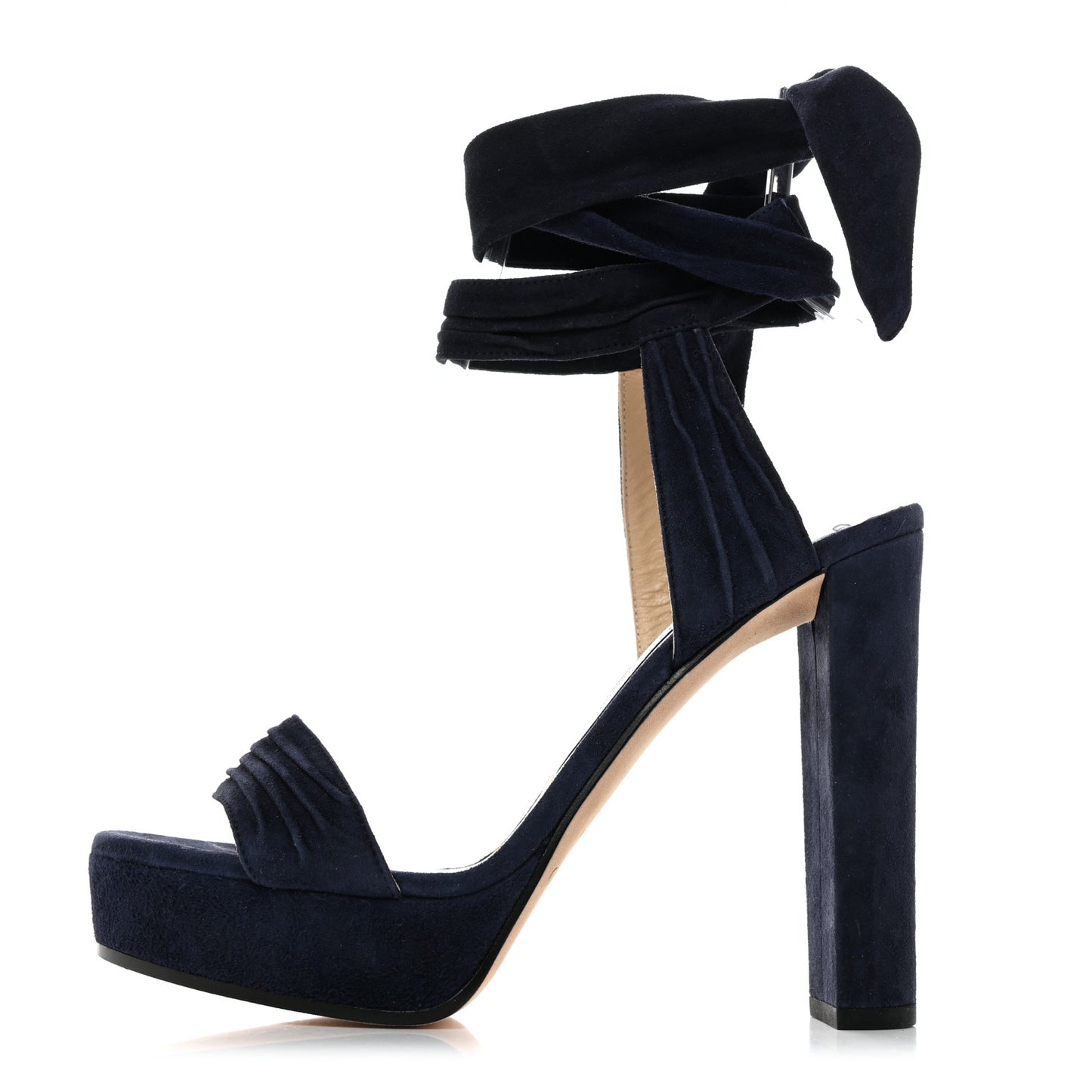 Soft Suede Kaytrin 120 Platform Sandals 38 Navy