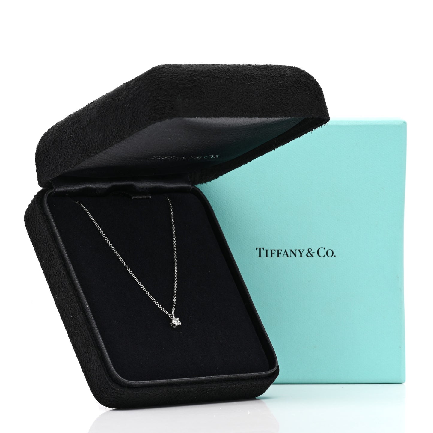 Platinum Diamond .12ct Solitaire Pendant Necklace