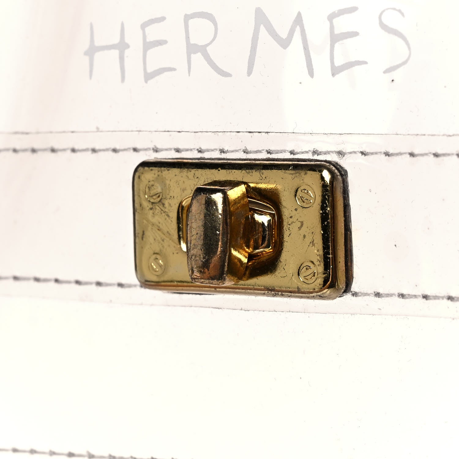 Hermes Vinyl Souvenir De L'Exposition Kelly Transparent 9 of 9