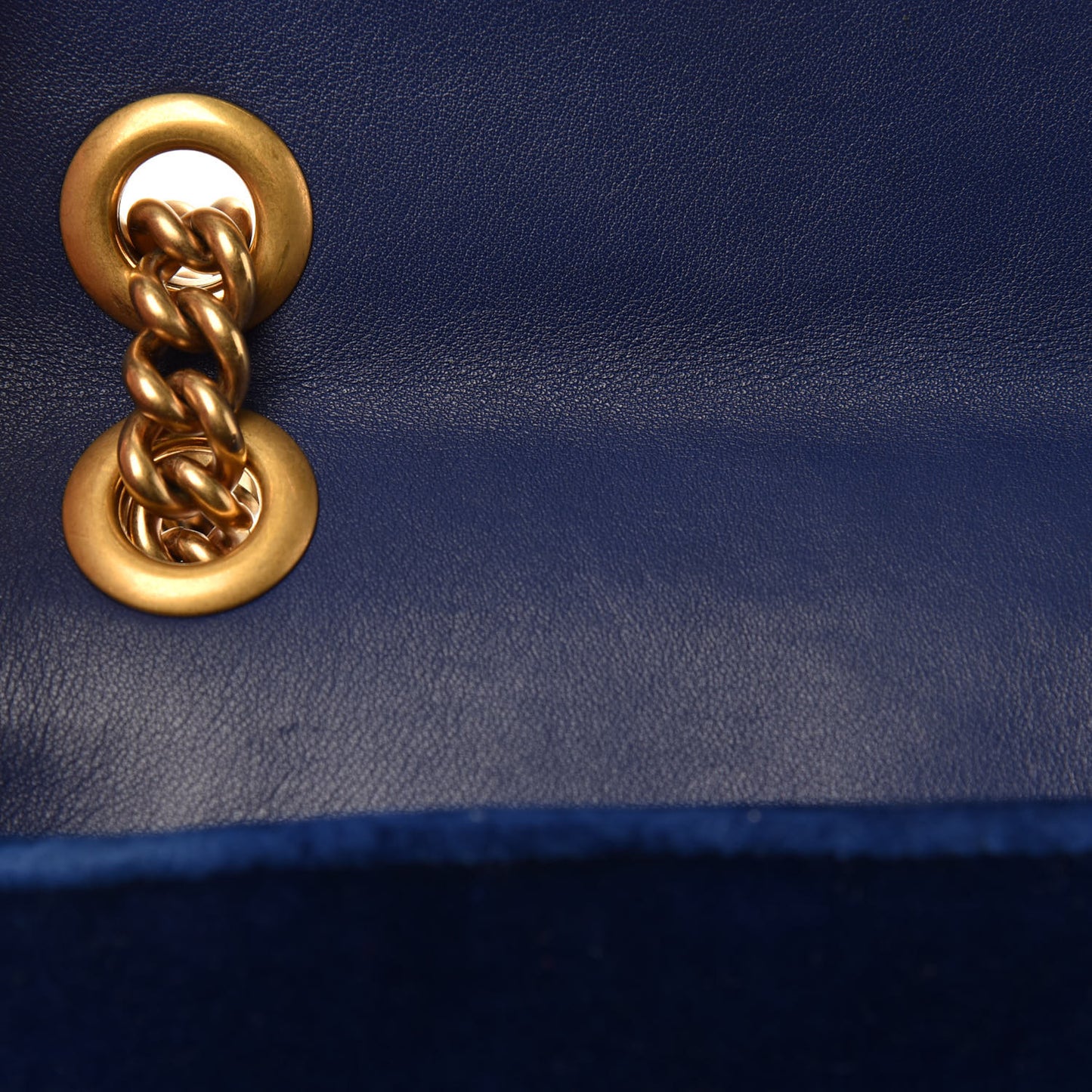 Velvet Matelasse Small GG Marmont Shoulder Bag Cobalt Blue