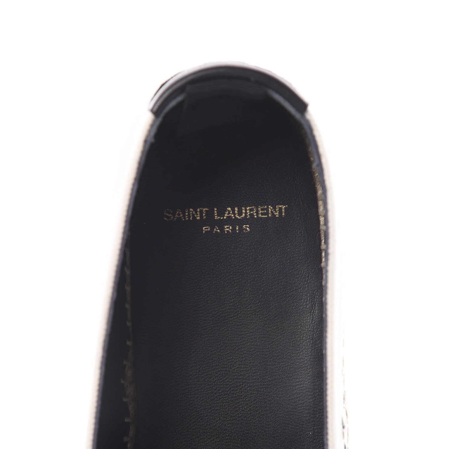 Saint Laurent Canvas Nappa Elba Light Logo Embroidered Espadrilles 40 Panna 7 of 9