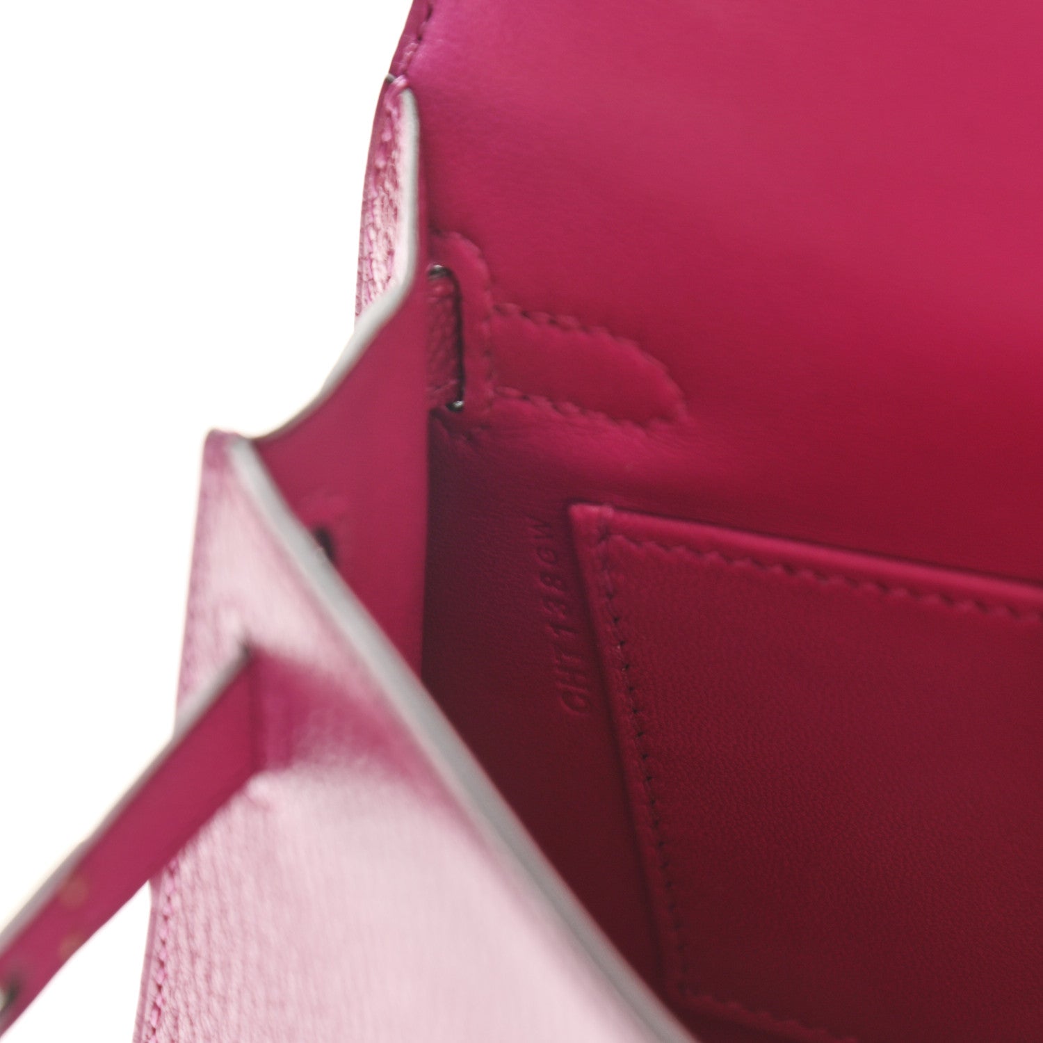 Hermes Chevre Mysore Mini Kelly Sellier 20 Rose Pourpre 7 of 13
