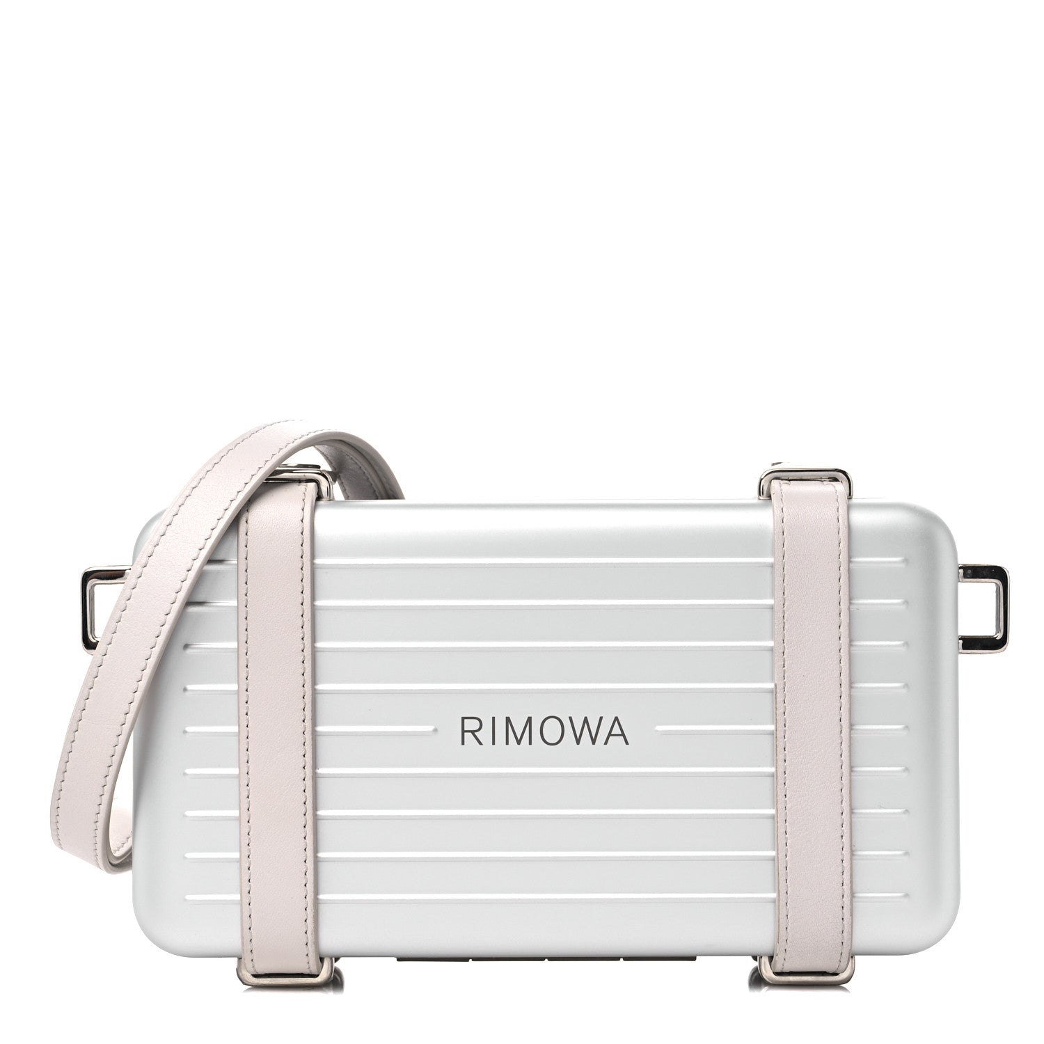 Christian Dior X RIMOWA Aluminum Personal Clutch On Strap Silver