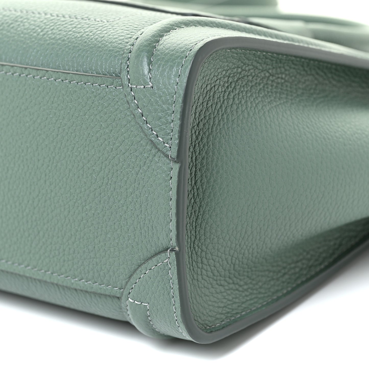 Drummed Calfskin Nano Luggage Celadon