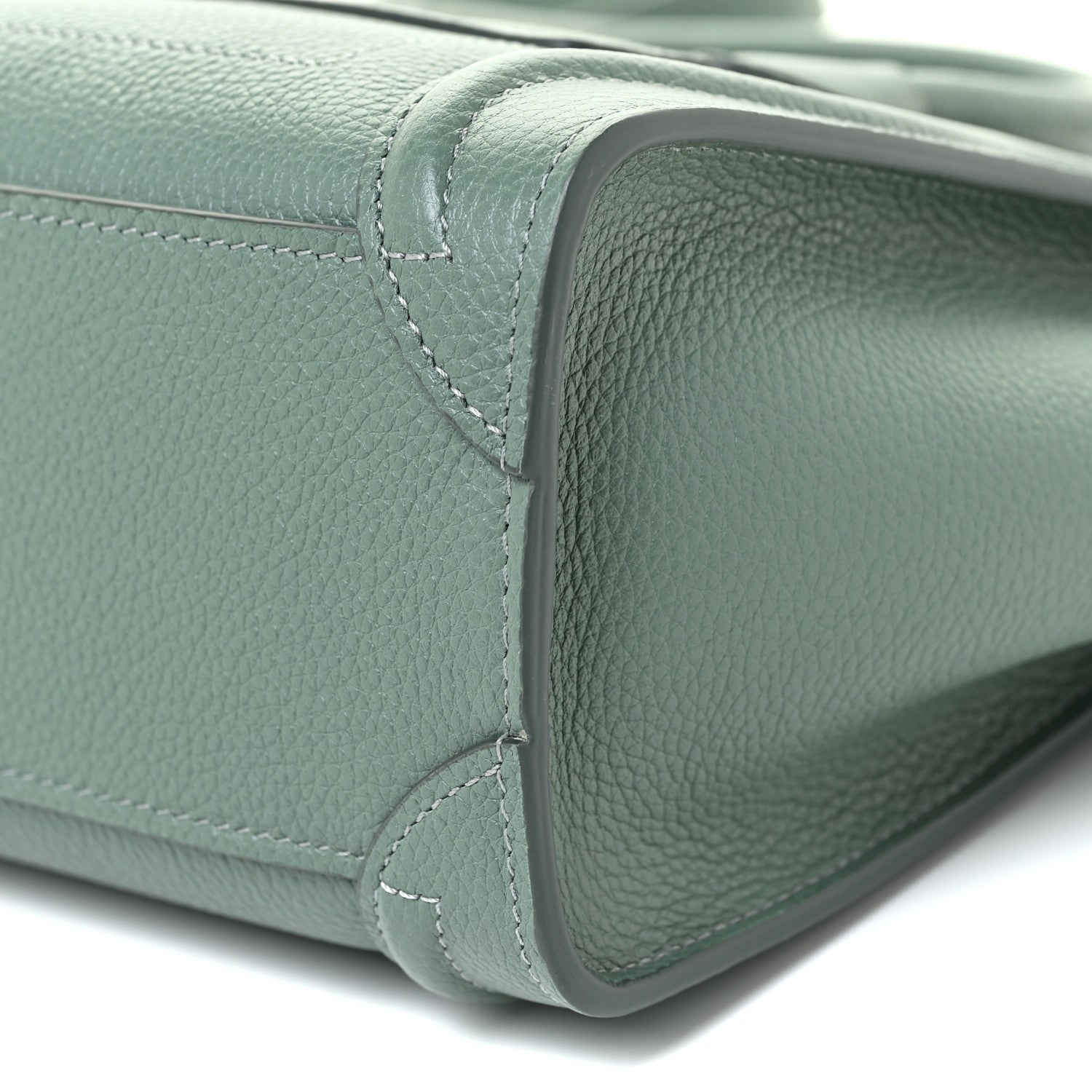 Celine Drummed Calfskin Nano Luggage Celadon 10 of 10