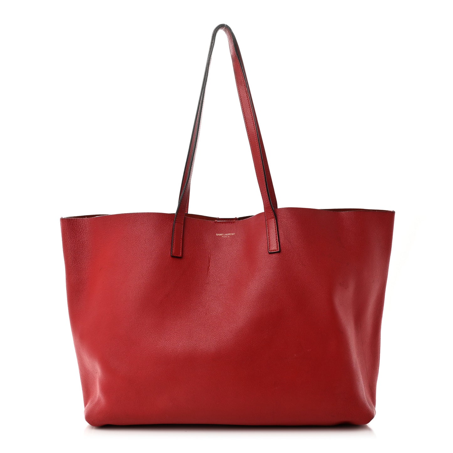 Calfskin Large Shopping Tote Red