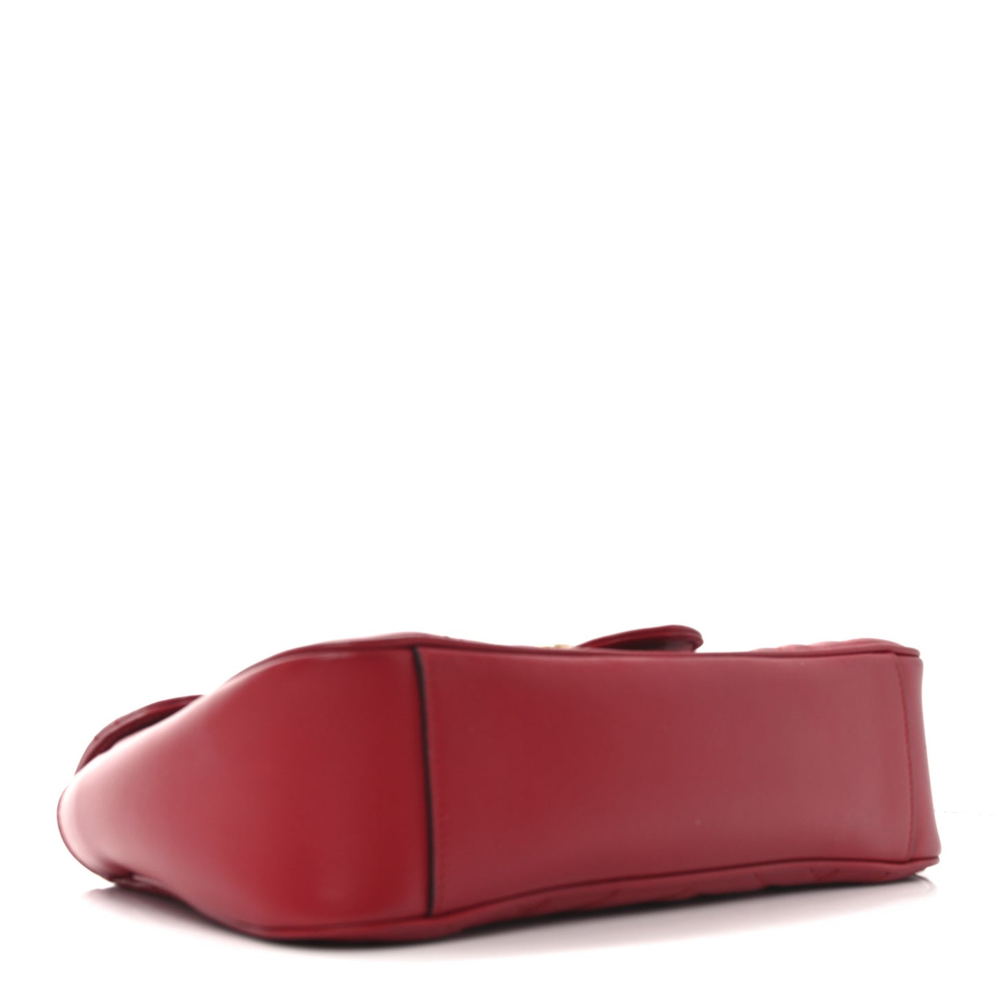 Calfskin Matelasse Small GG Marmont Shoulder Bag Hibiscus Red
