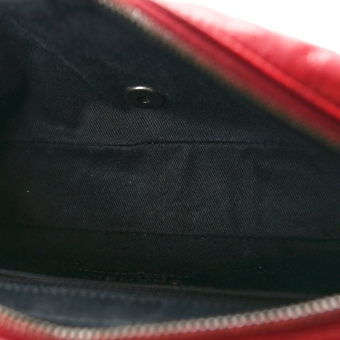 Glazed Calfskin Quilted Small Duo Color Flap Red