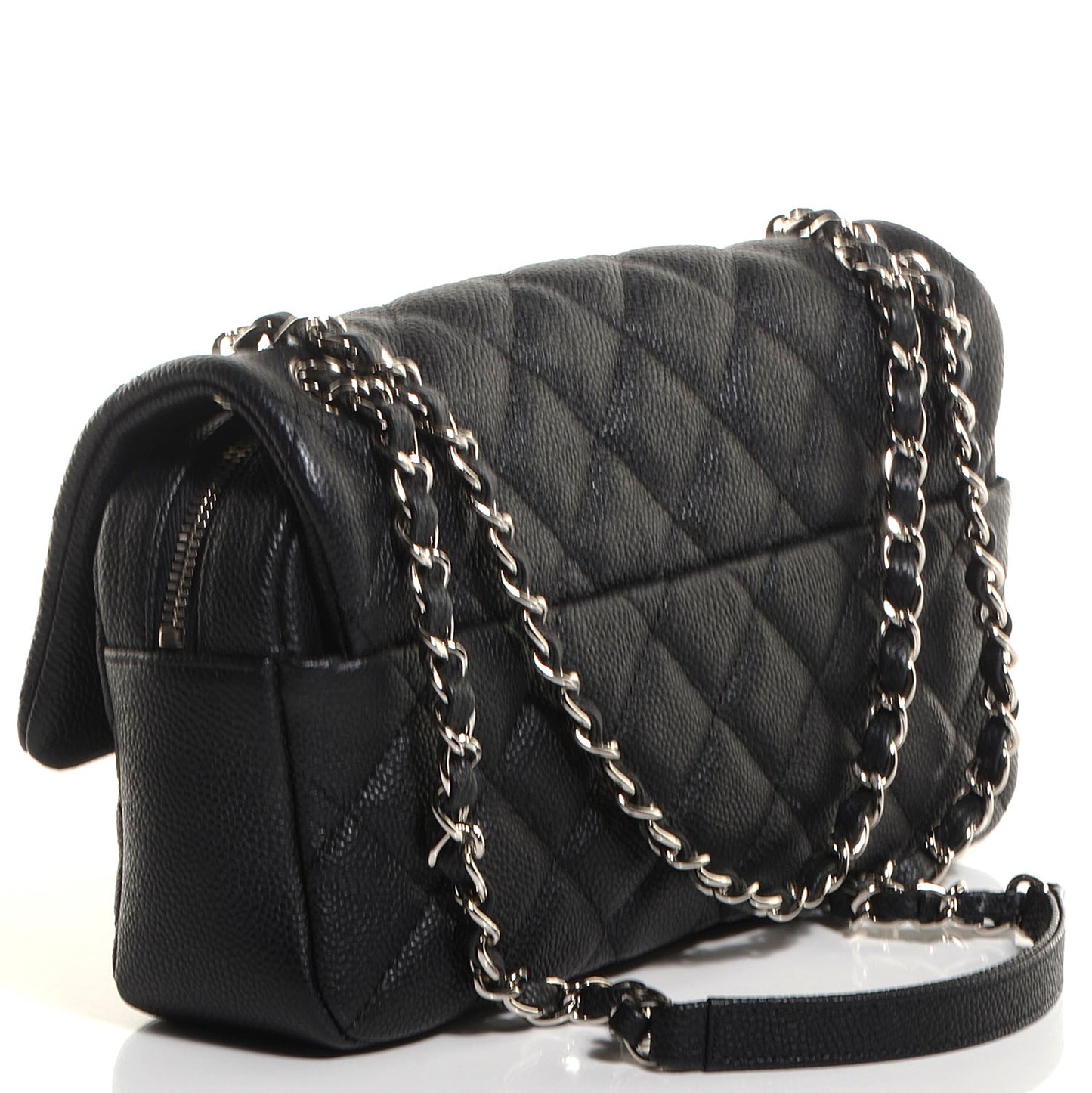 Easy Caviar Medium Flap Black