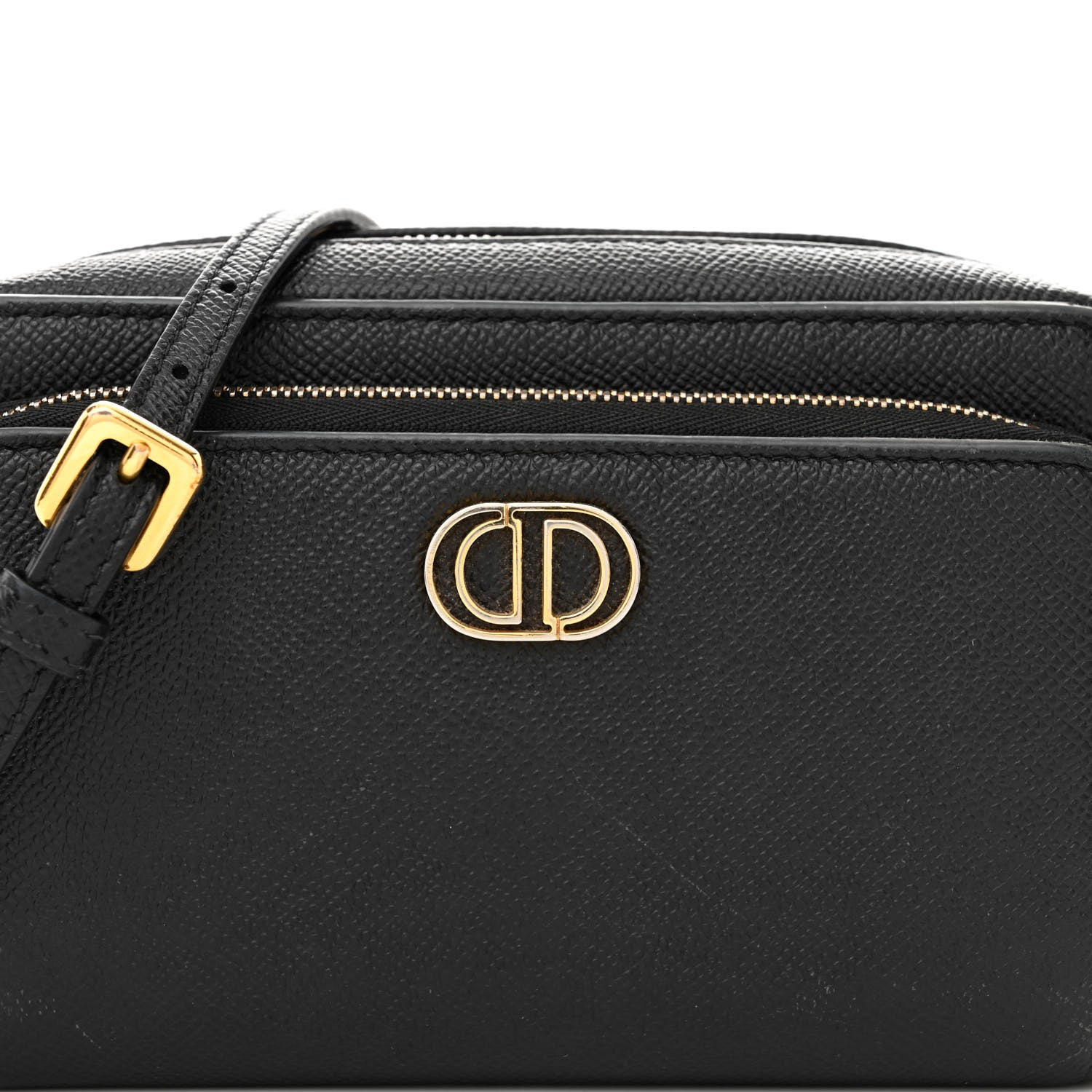 Christian Dior Grained Calfskin Caro Double Pouch Black 6 of 16