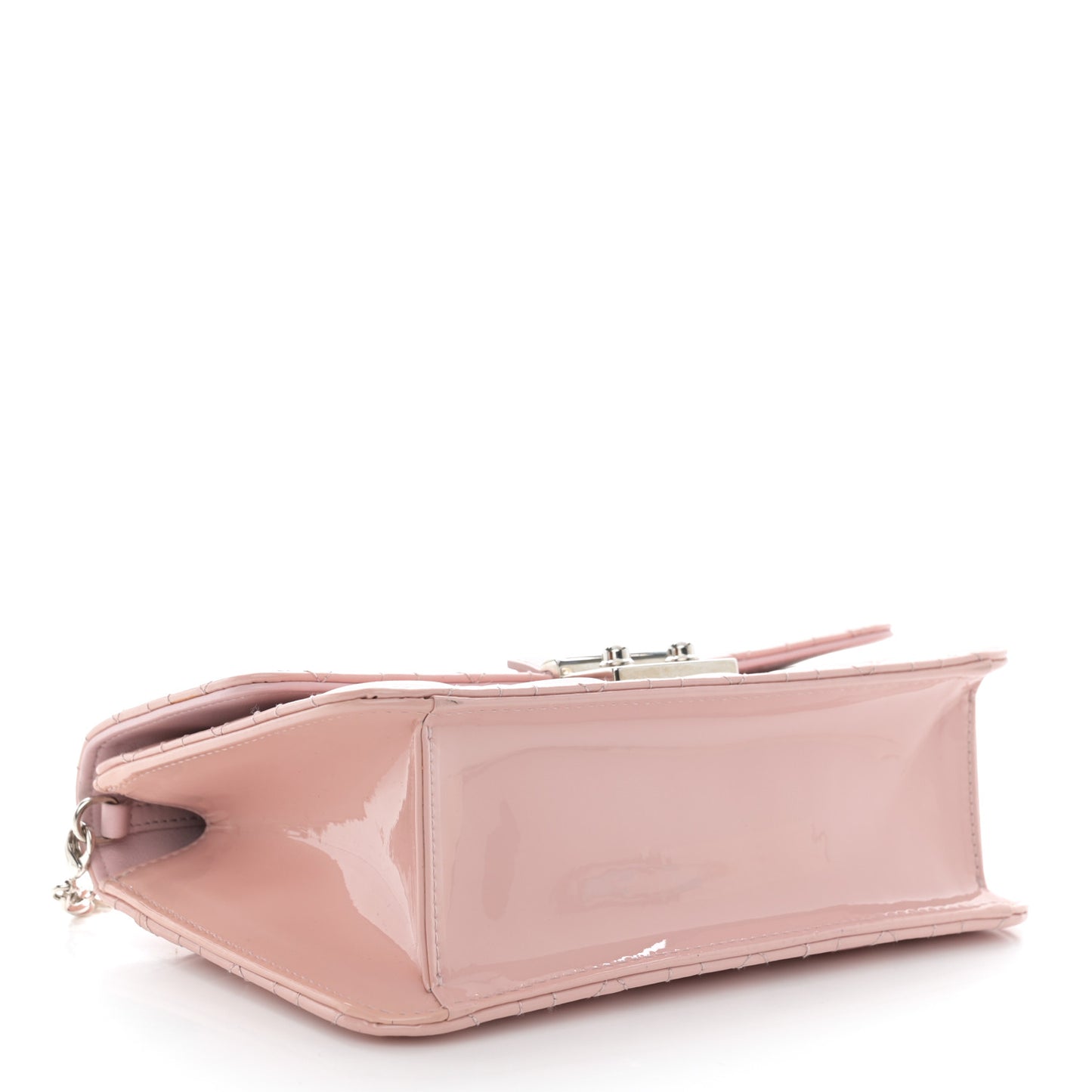 Patent Cannage Miss Dior Promenade Pouch Pink