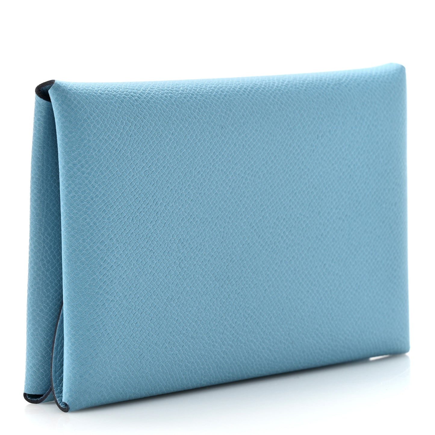 Madame Calfskin Duo Calvi Card Case Bleu du Nord