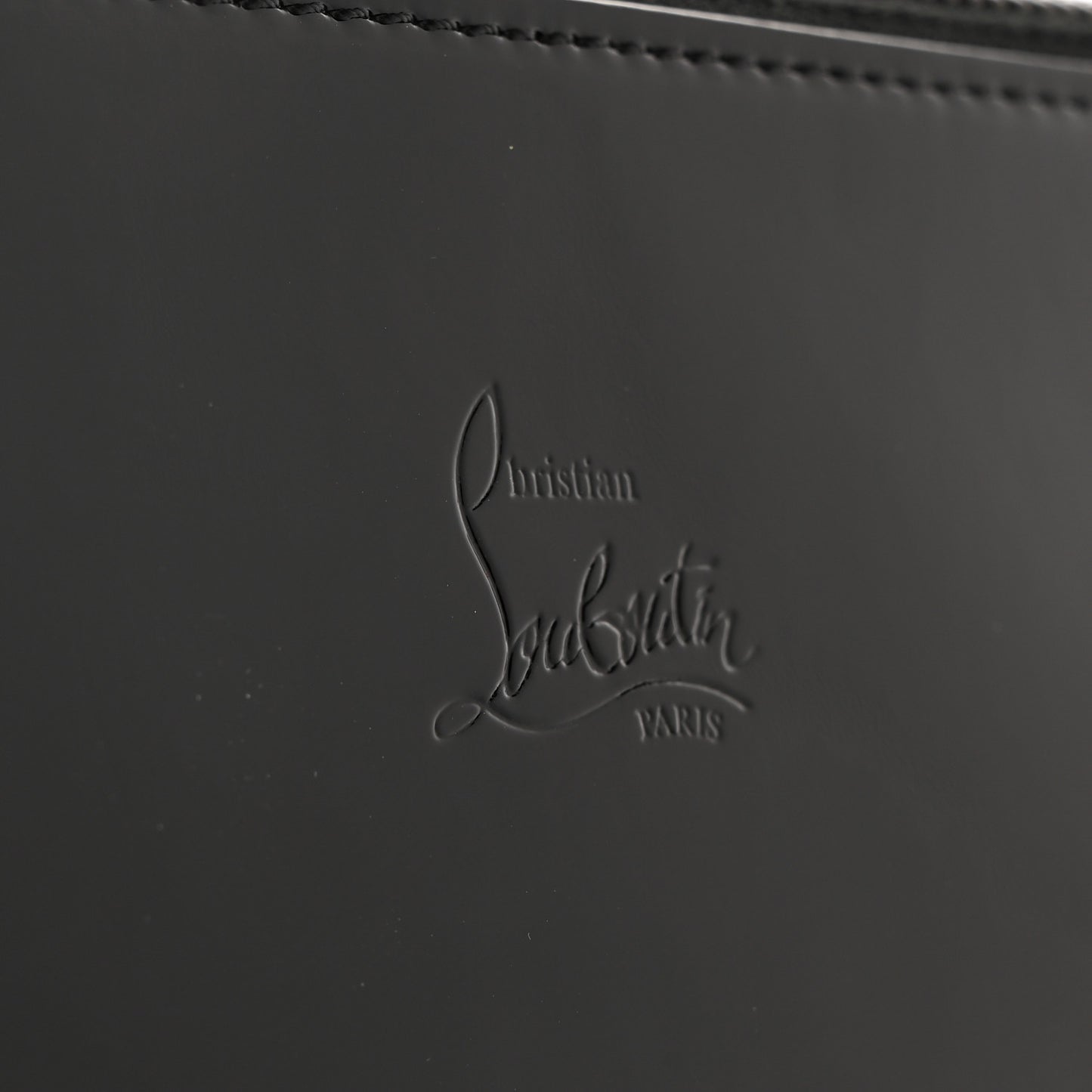 Patent Calfskin Strass Loubila Chain Clutch Black