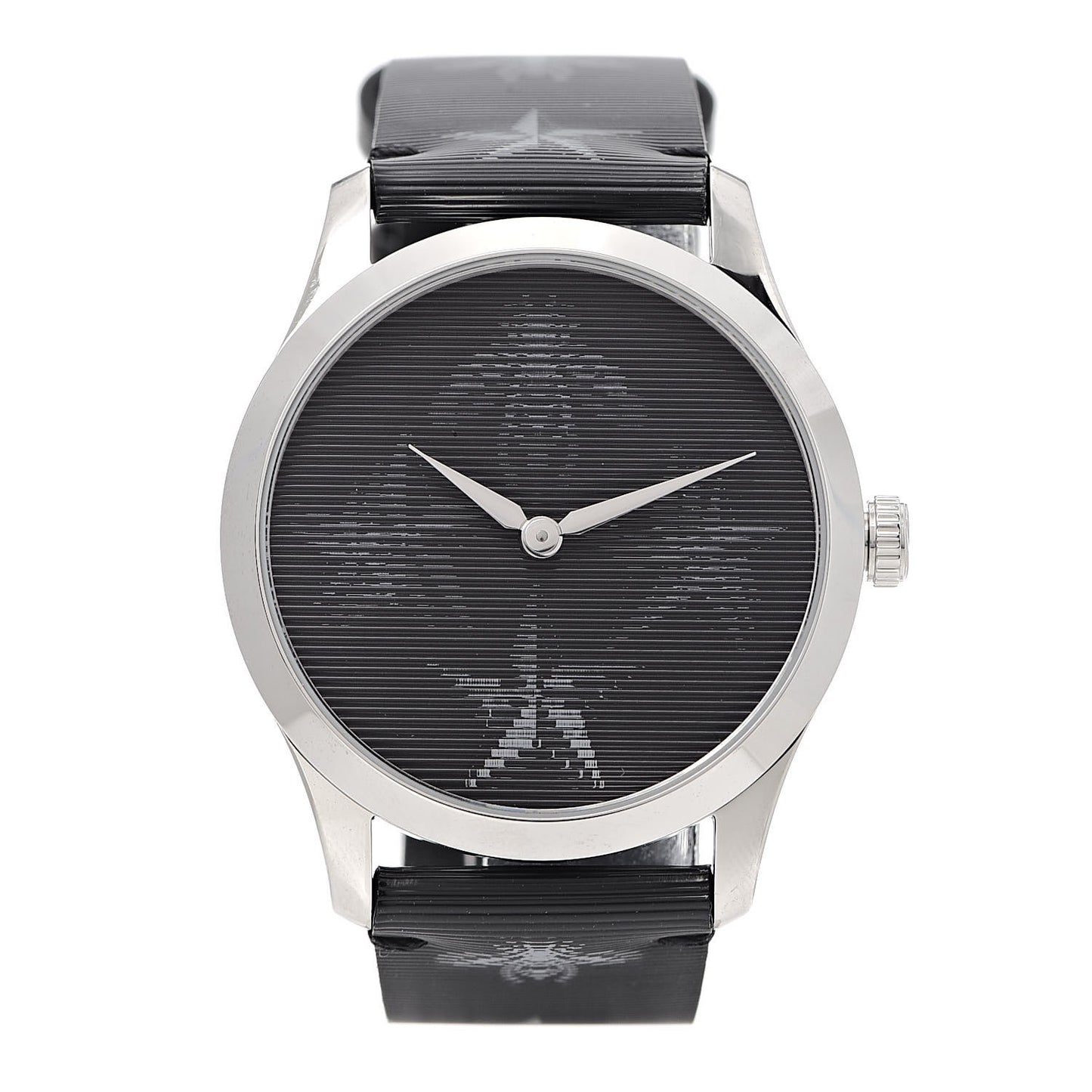 Stainless Steel Calfskin 38mm G-Timeless Bee Star Hologram Quartz Watch Black
