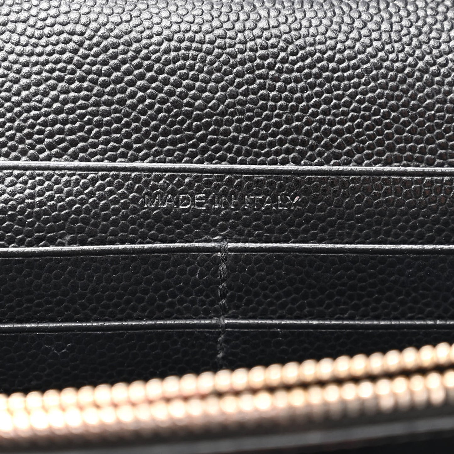 Grain De Poudre Matelasse Chevron Monogram Chain Wallet Black