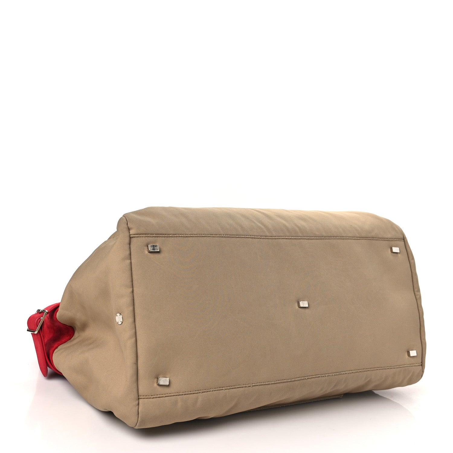 The Row Nylon Suede Margaux 17 Inside-Out Taupe Red 4 of 11