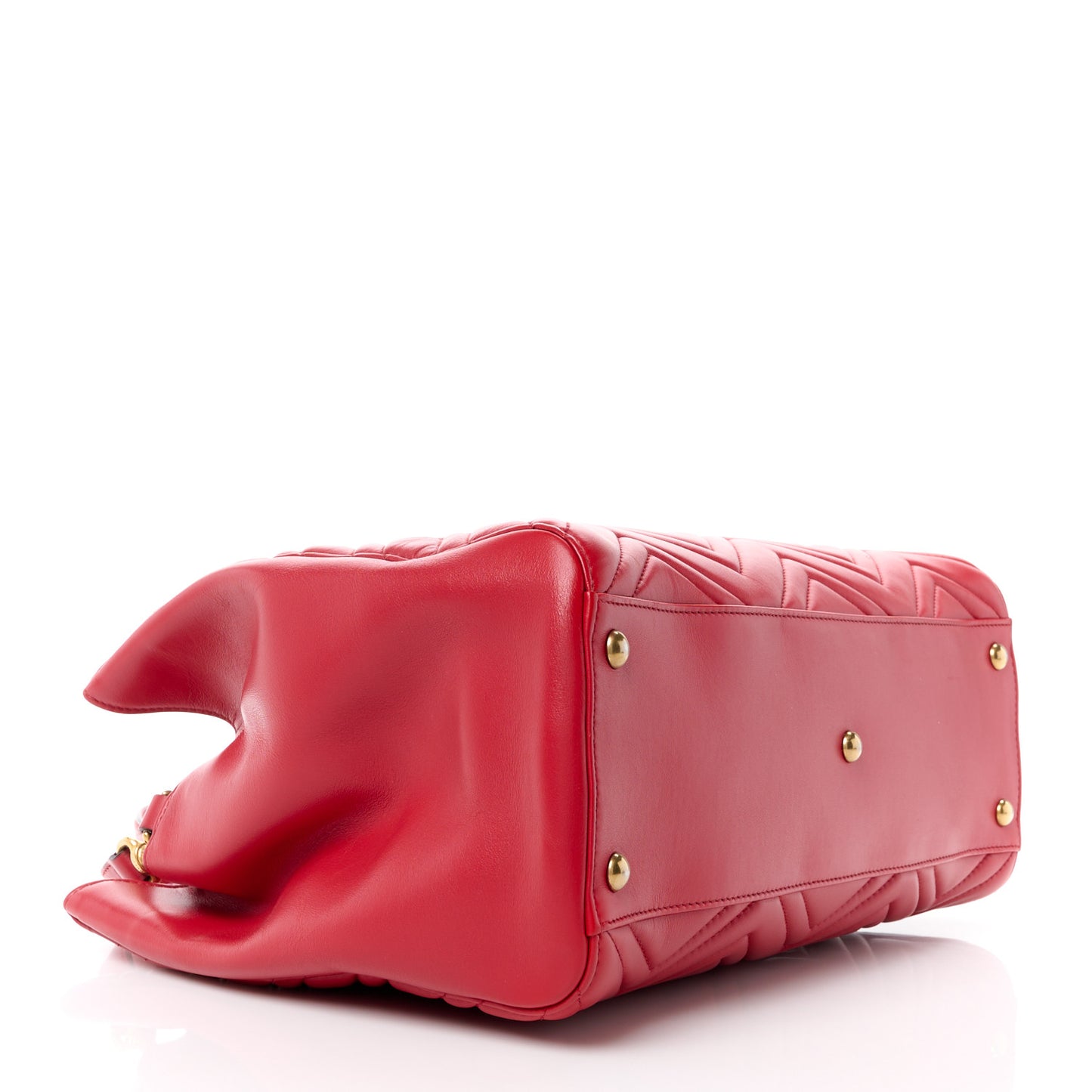 Calfskin Matelasse Medium GG Marmont Tote Hibiscus Red