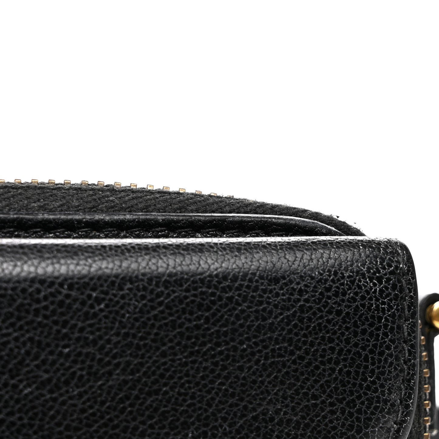 Goatskin Mini Saddle Pouch Black