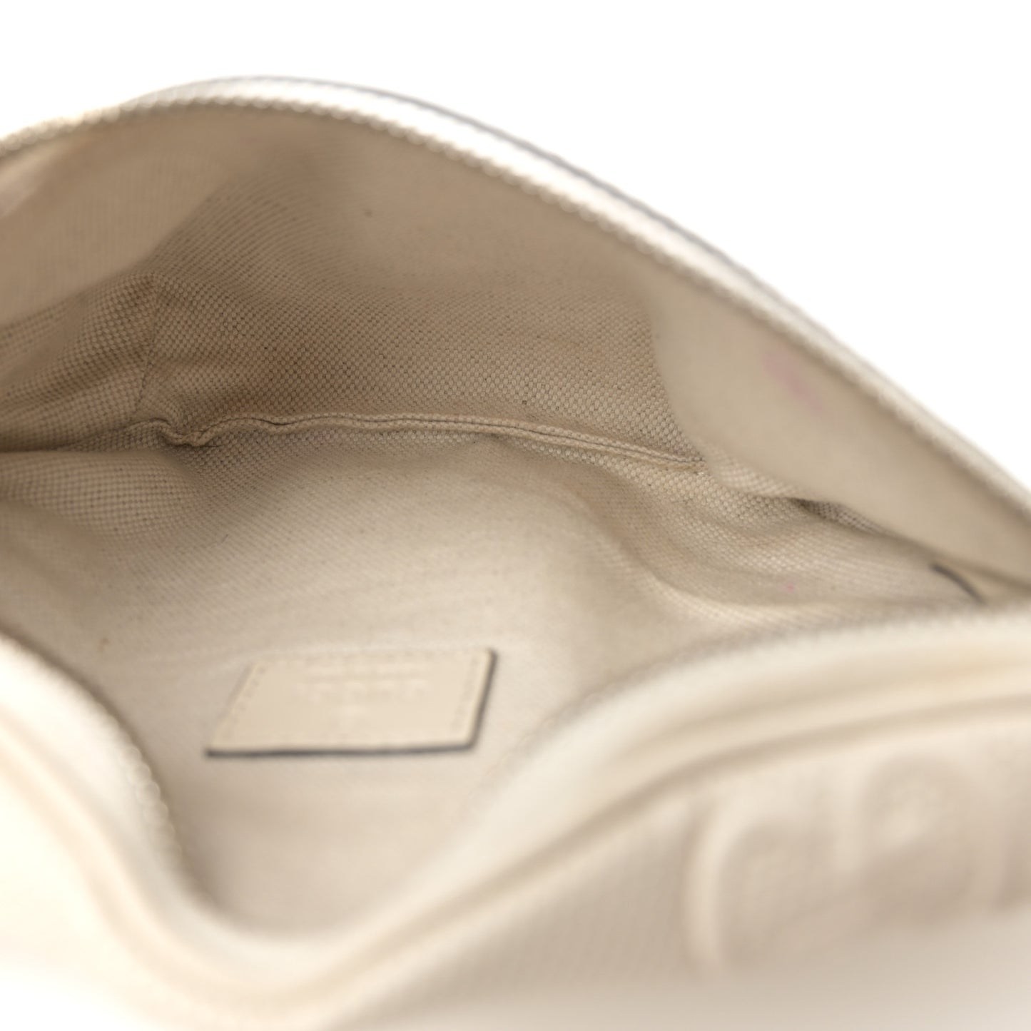 Calfskin GG Tennis Embossed Belt Bag Mystic White