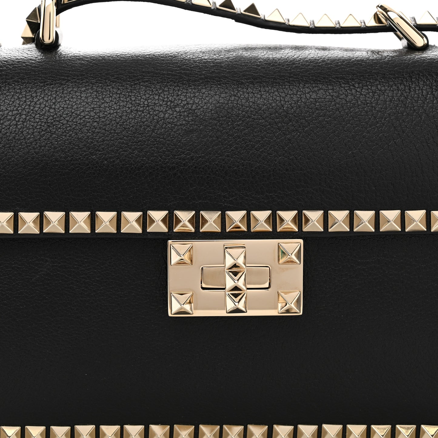 Vitello Rockstud No Limit Shoulder Bag Black