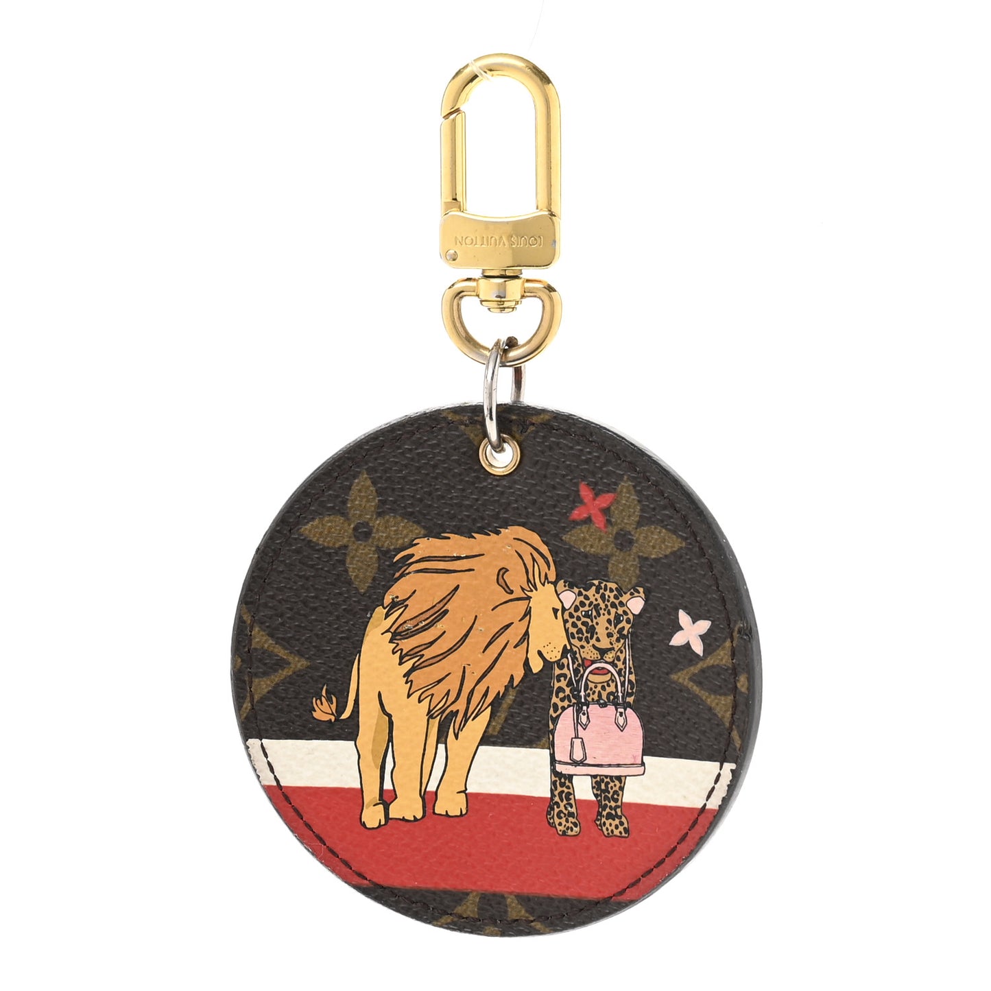 Monogram 2018 Christmas Animation Cats Bag Charm Key Ring