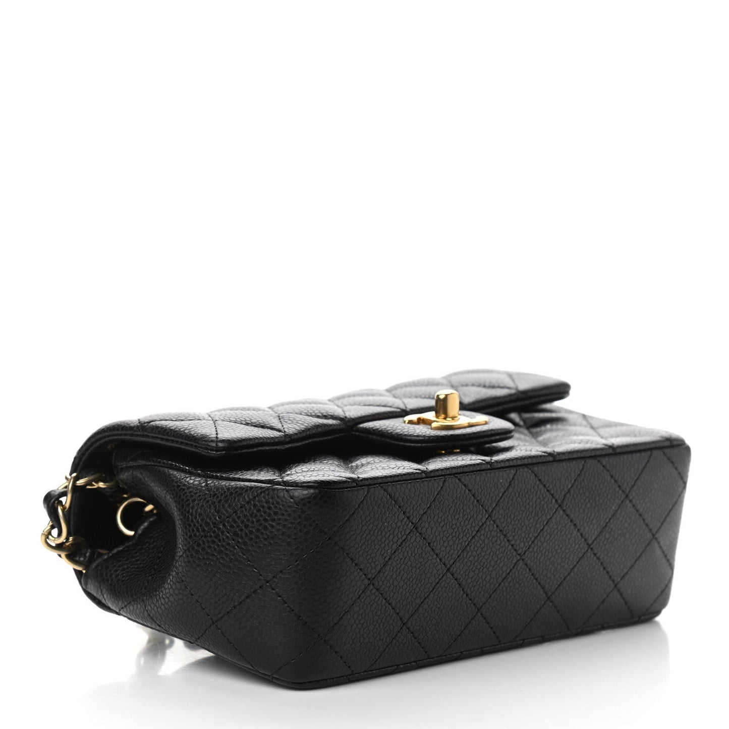 Caviar Quilted Mini Rectangular Flap Black