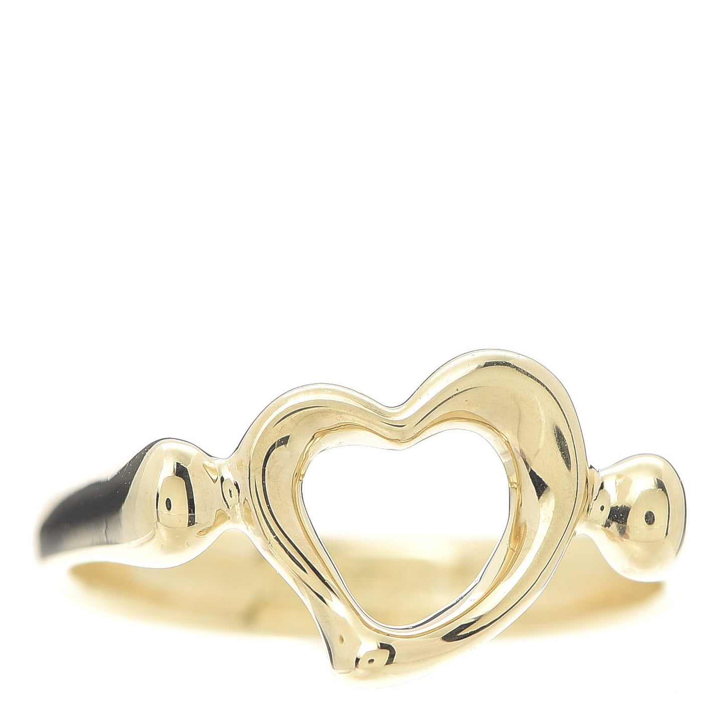 18K Yellow Gold Mini Elsa Peretti Open Heart Ring 47 4