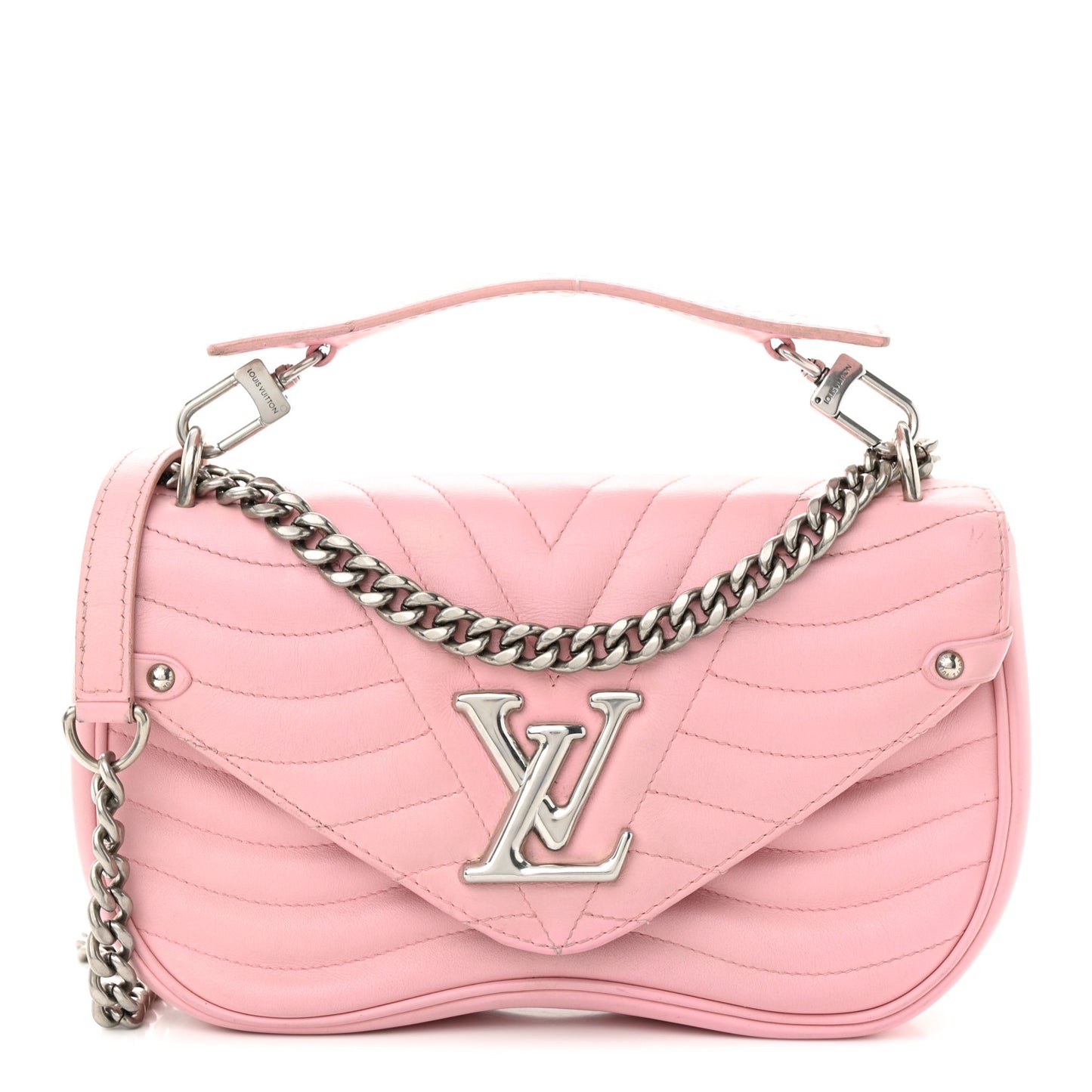 Calfskin New Wave Chain MM Smoothie Pink