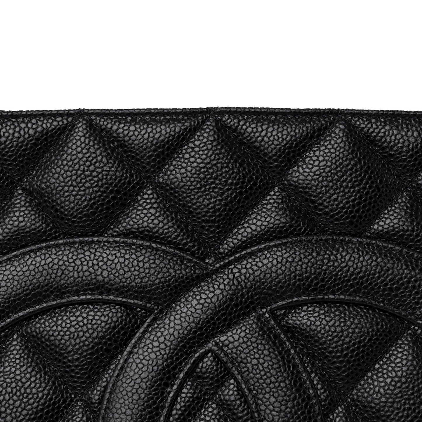 Caviar Quilted Medallion Tote Black