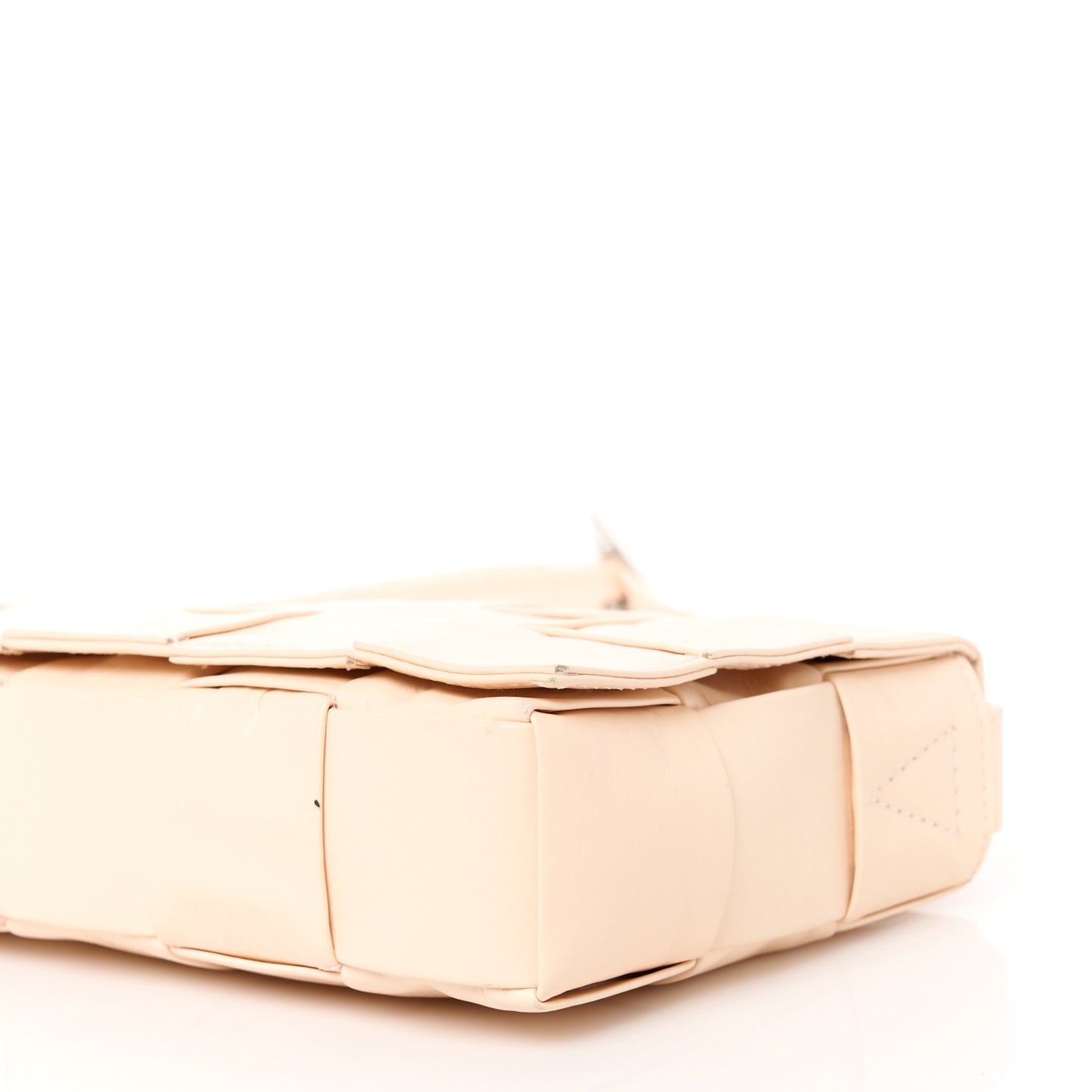 Paper Calfskin Maxi Intrecciato Cassette Crossbody Bag Melon Washed