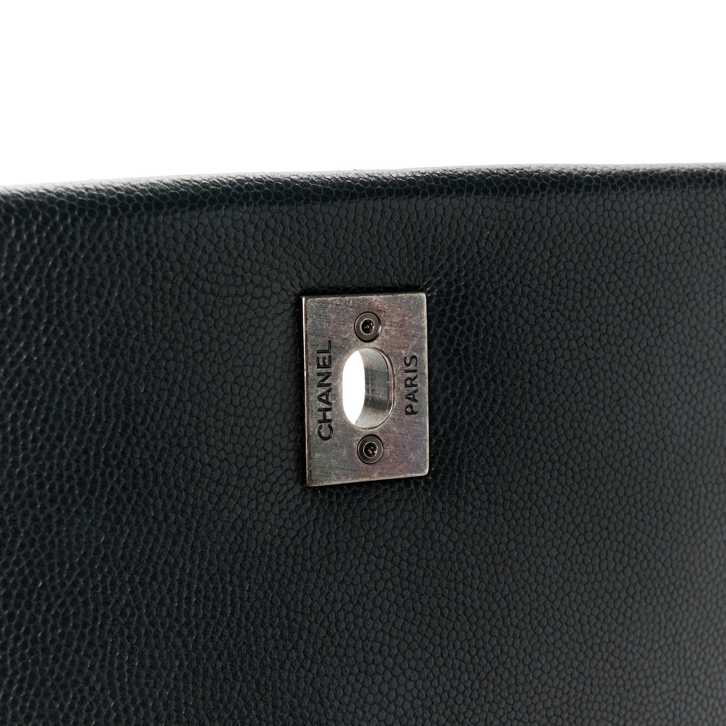 Caviar Quilted Small Coco Handle Flap Black