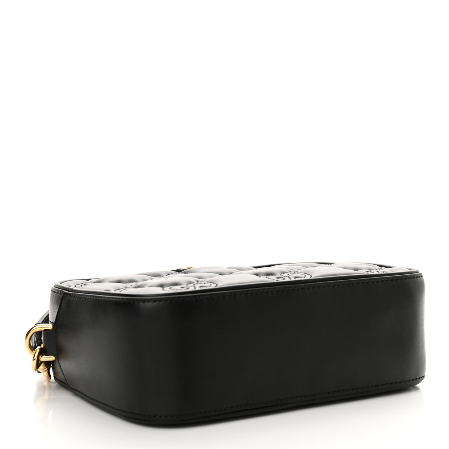 Calfskin GG Matelasse Shoulder Bag Black Natural