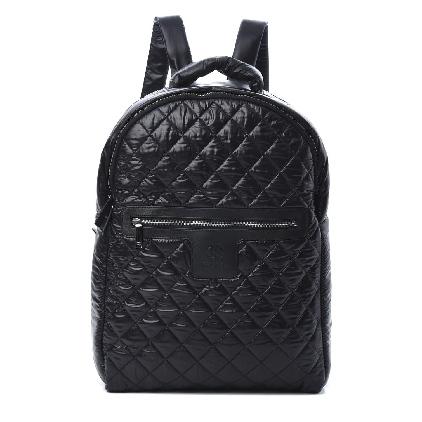Nylon Quilted XL Coco Cocoon Backpack Black