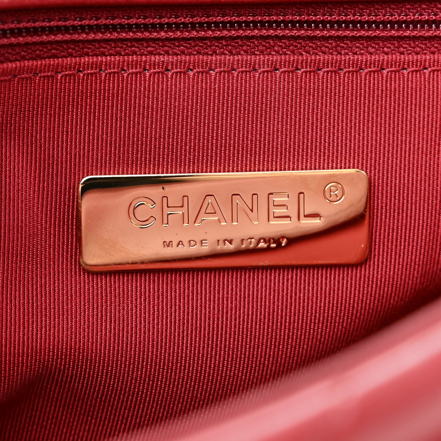 Goatskin Quilted Medium Chanel 19 Flap Red