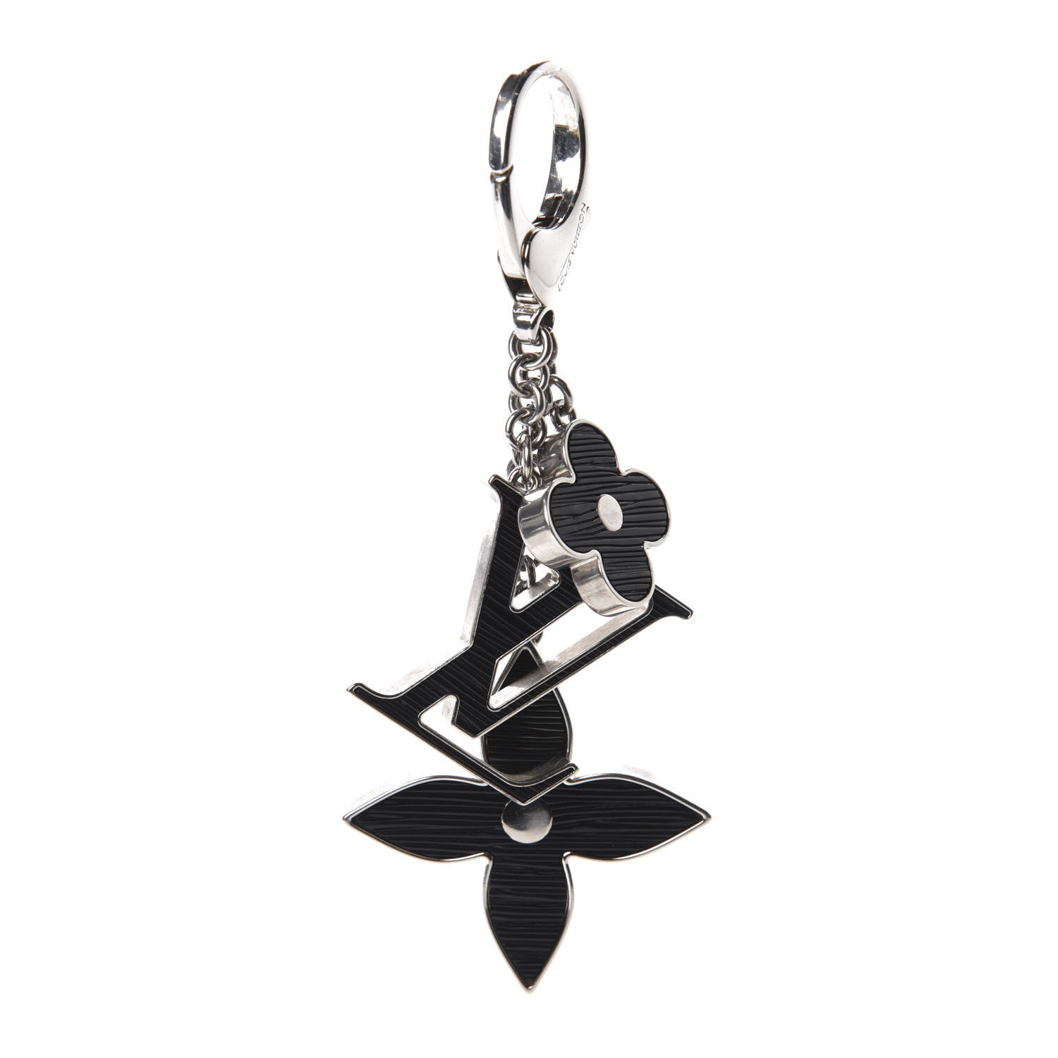 Louis Vuitton Electric Epi Fleur d'Epi Bag Charm Black 1 of 3