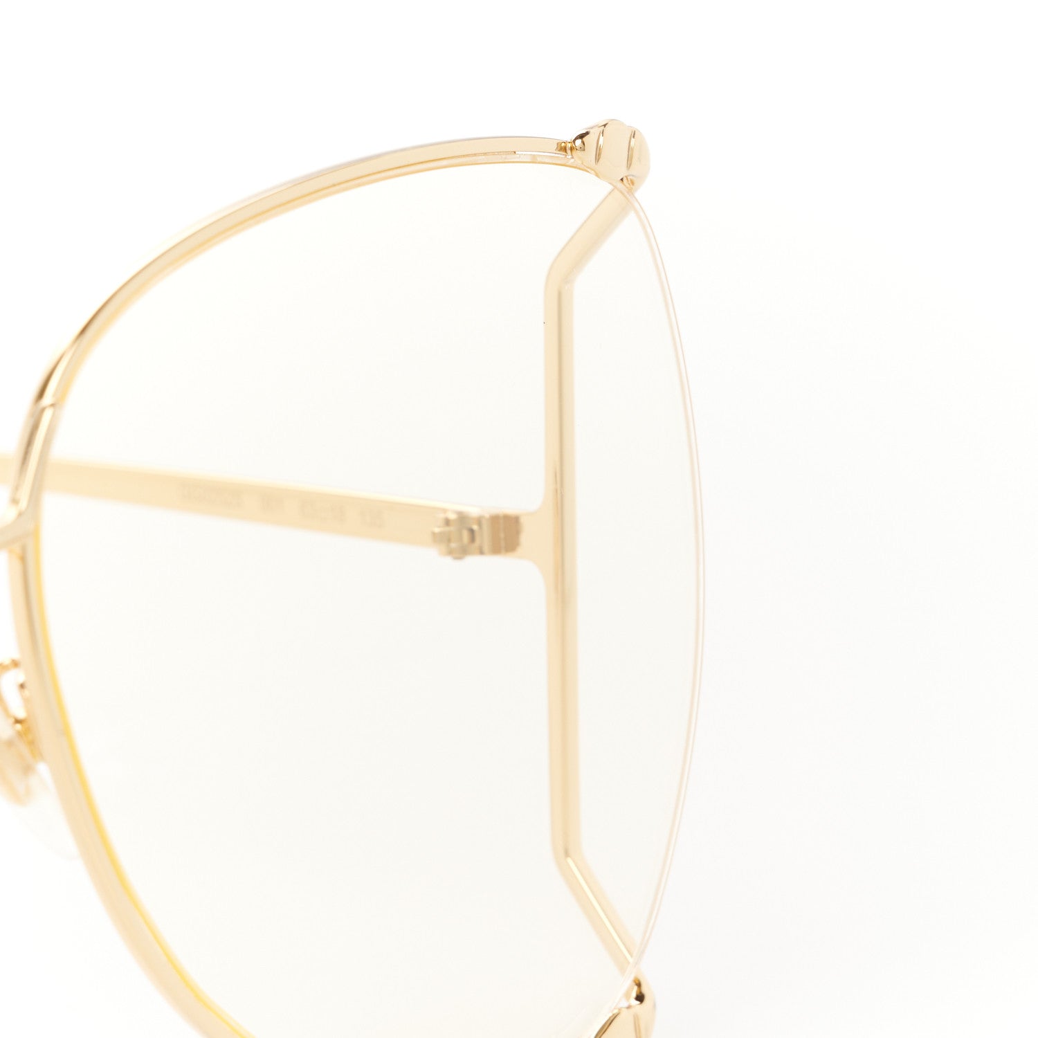 Gucci Metal Oversized Round Sunglasses GG0252S Gold 7 of 8