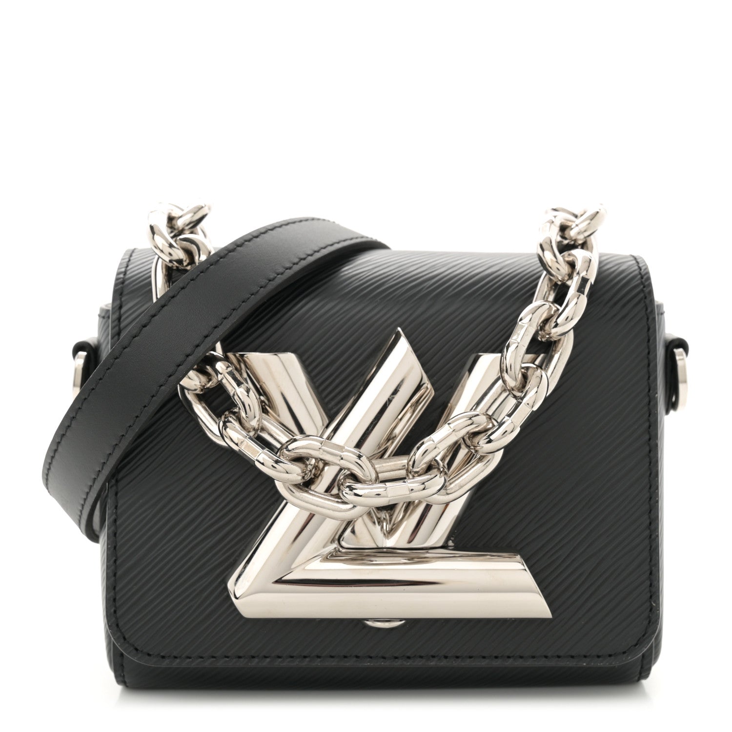 Louis Vuitton Epi Twist Lock Shoulder Bag XL Black 1698086