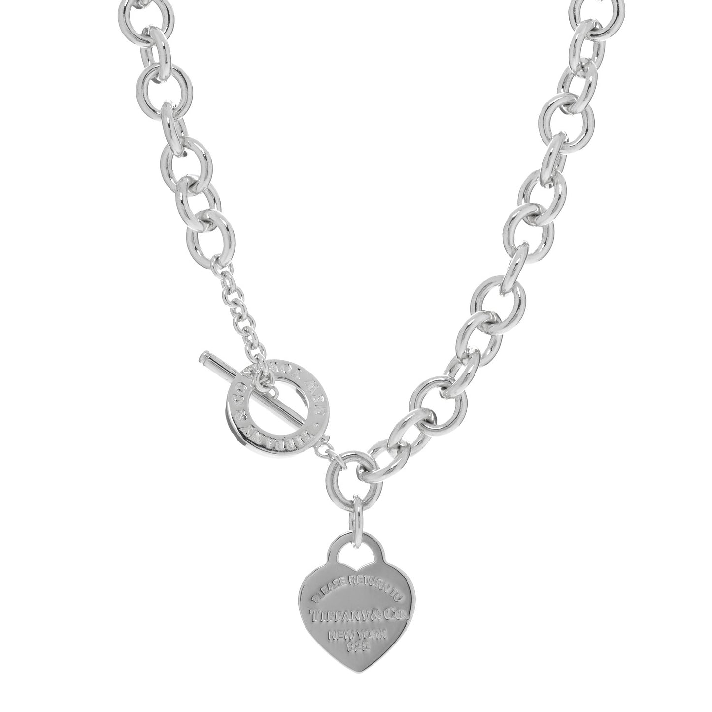 Sterling Silver Return to Tiffany Heart Tag Toggle Necklace
