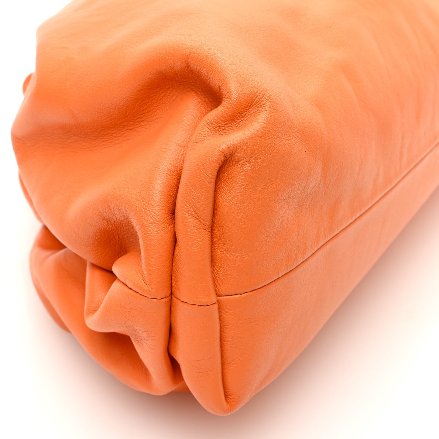 Smooth Butter Calf The Pouch Oversized Clutch Burnt Orange