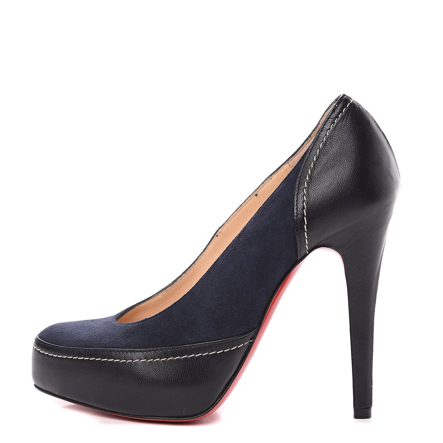Veau Velours Nappa Defil Decollete 120 Pumps 35 Marine