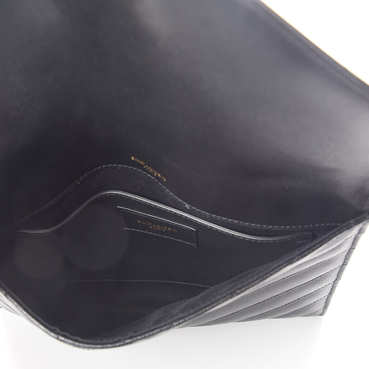 Saint Laurent Grain De Poudre Matelasse Tribeca Chain Wallet Black 6 of 9