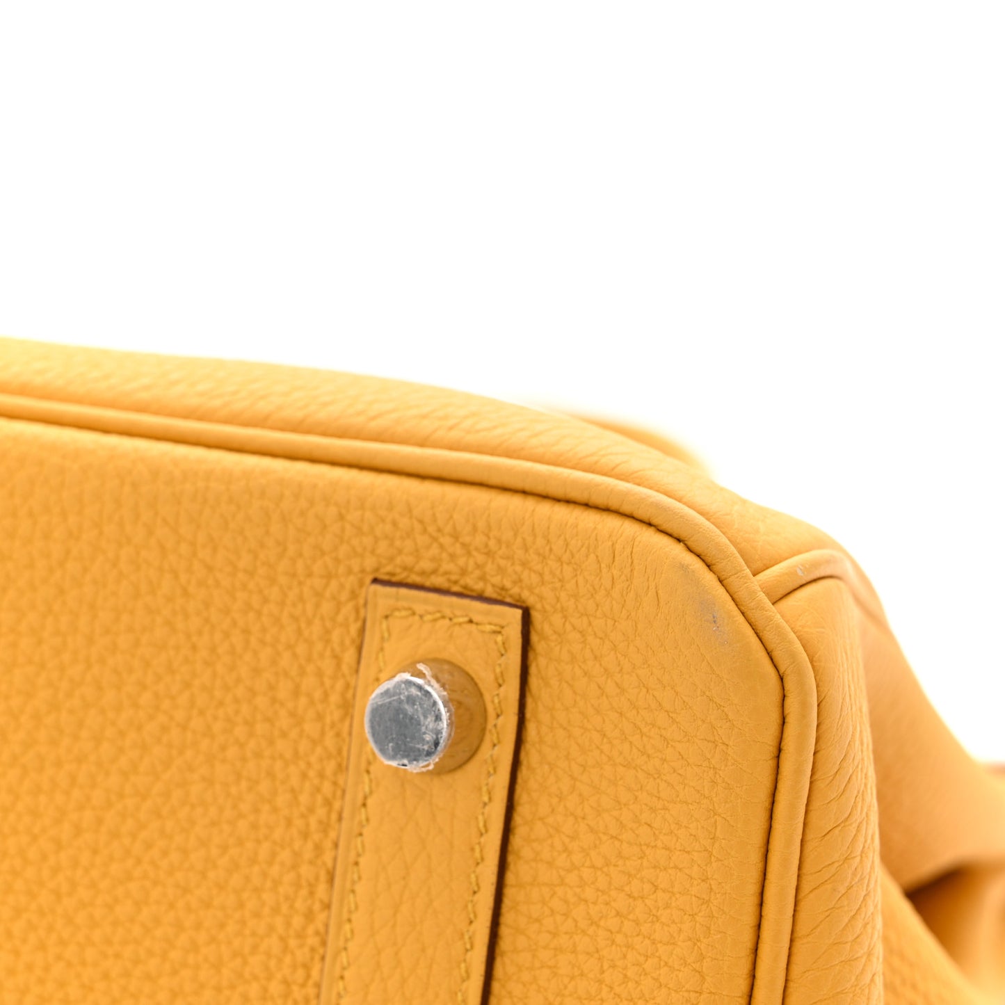 Togo Shiny Niloticus Crocodile Birkin Touch 30 Jaune Ambre