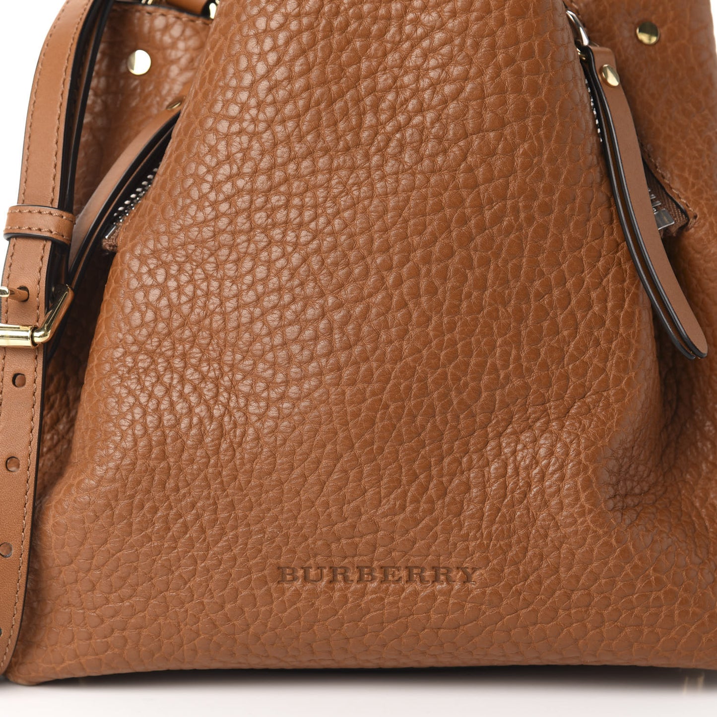 Grainy Calfskin House Check Small Maidstone Saddle Brown