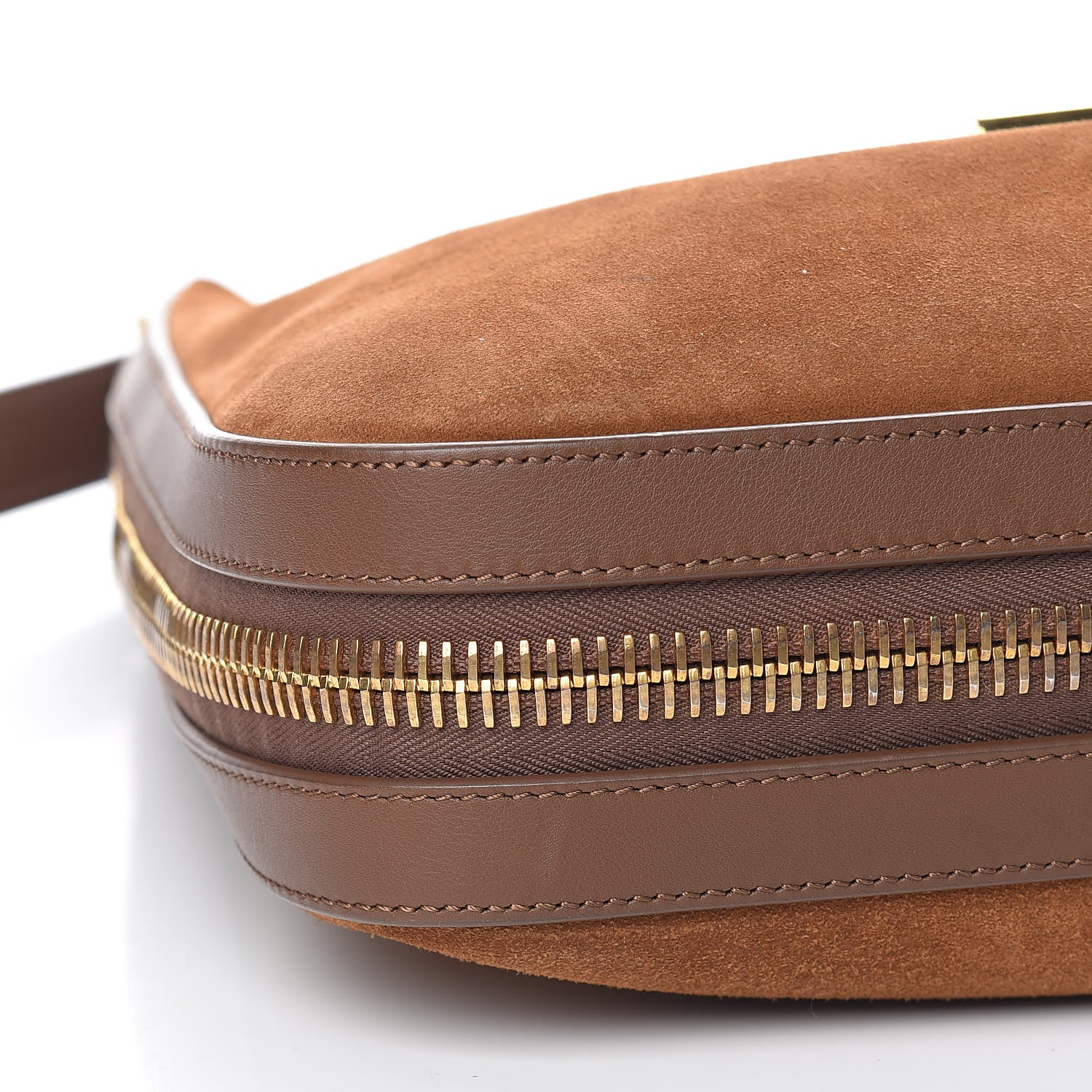 Tom Ford Suede Calfskin Tara Hobo Wood 9 of 11