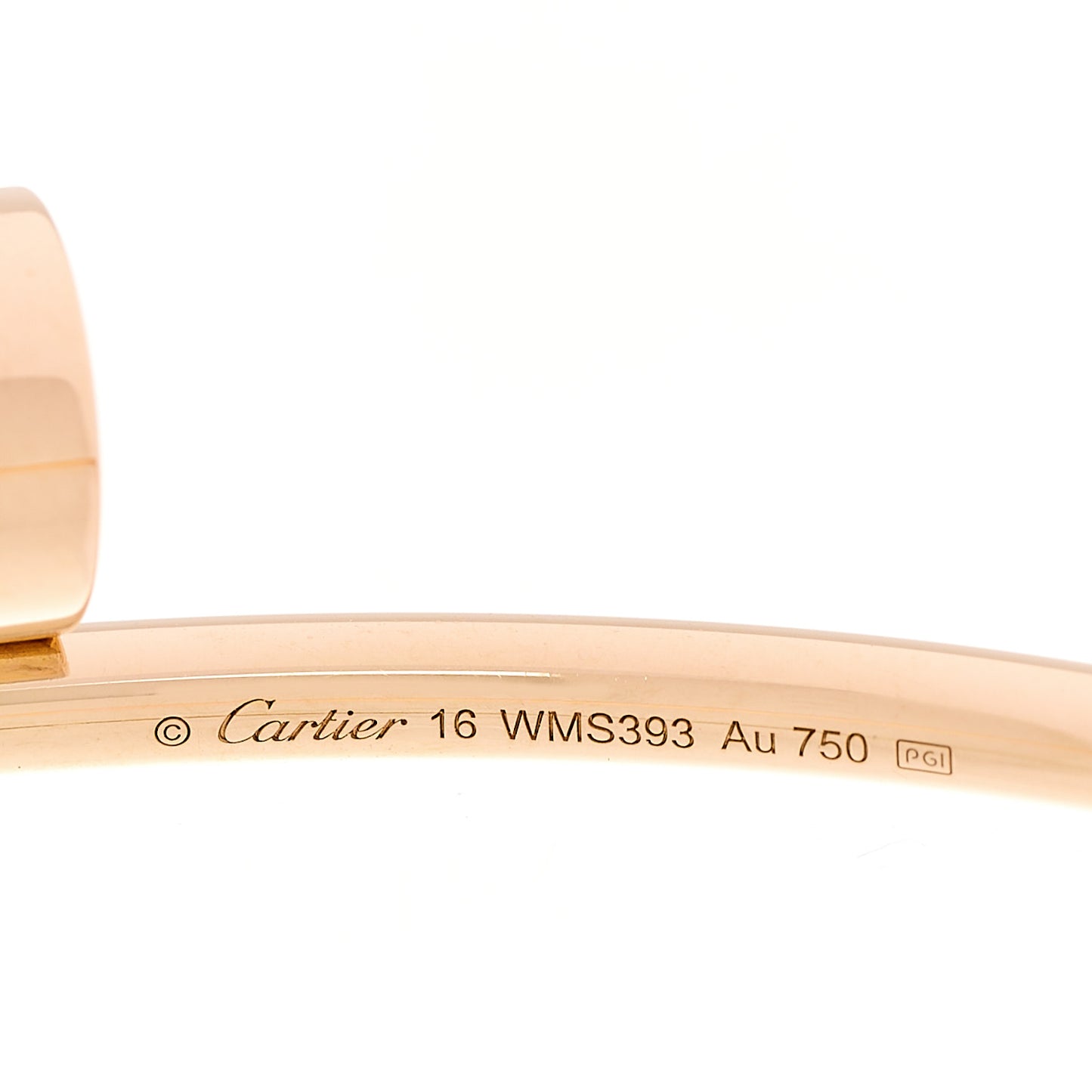 18K Pink Gold Small Juste Un Clou Bracelet 16