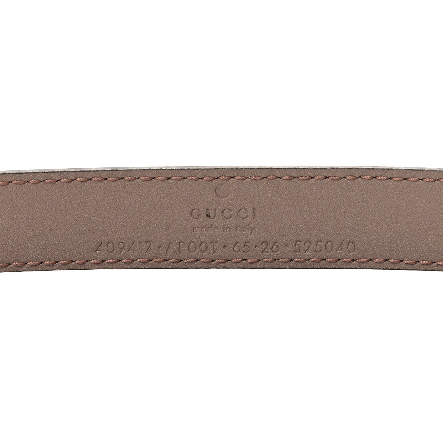 Gucci Calfskin Double G 20mm Belt 65 26 80/32 Porcelain Rose 5 of 6