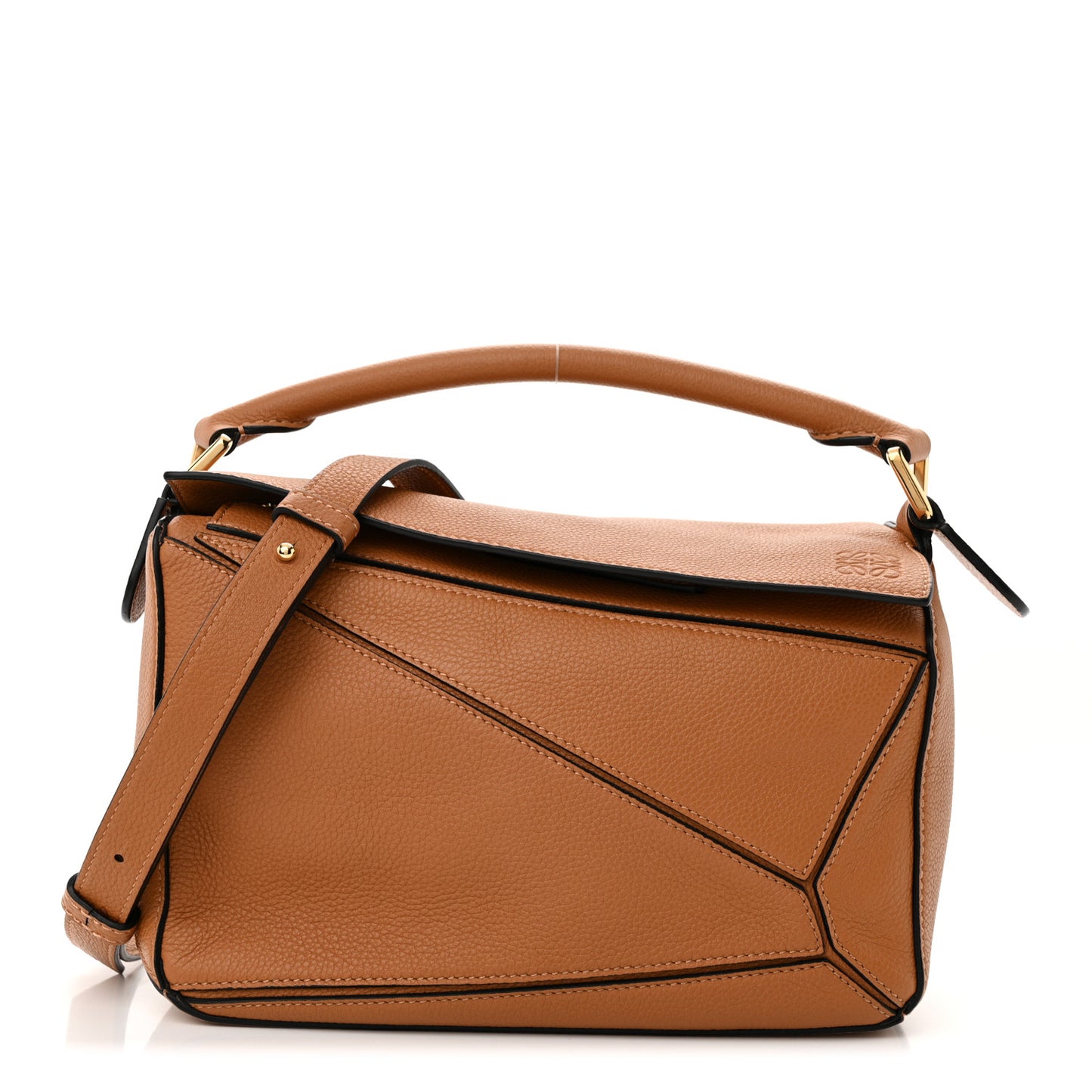 Calfskin Small Puzzle Bag Light Caramel
