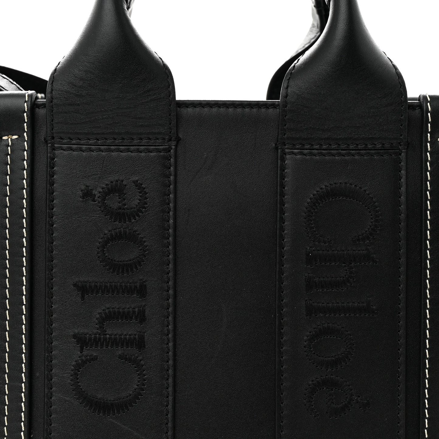 Calfskin Small Woody Tote Black