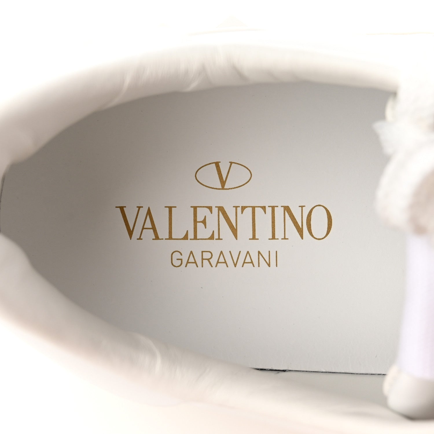 Valentino Garavani Calfskin Rockstud Open Sneakers 39 White Rose Gold 7 of 12