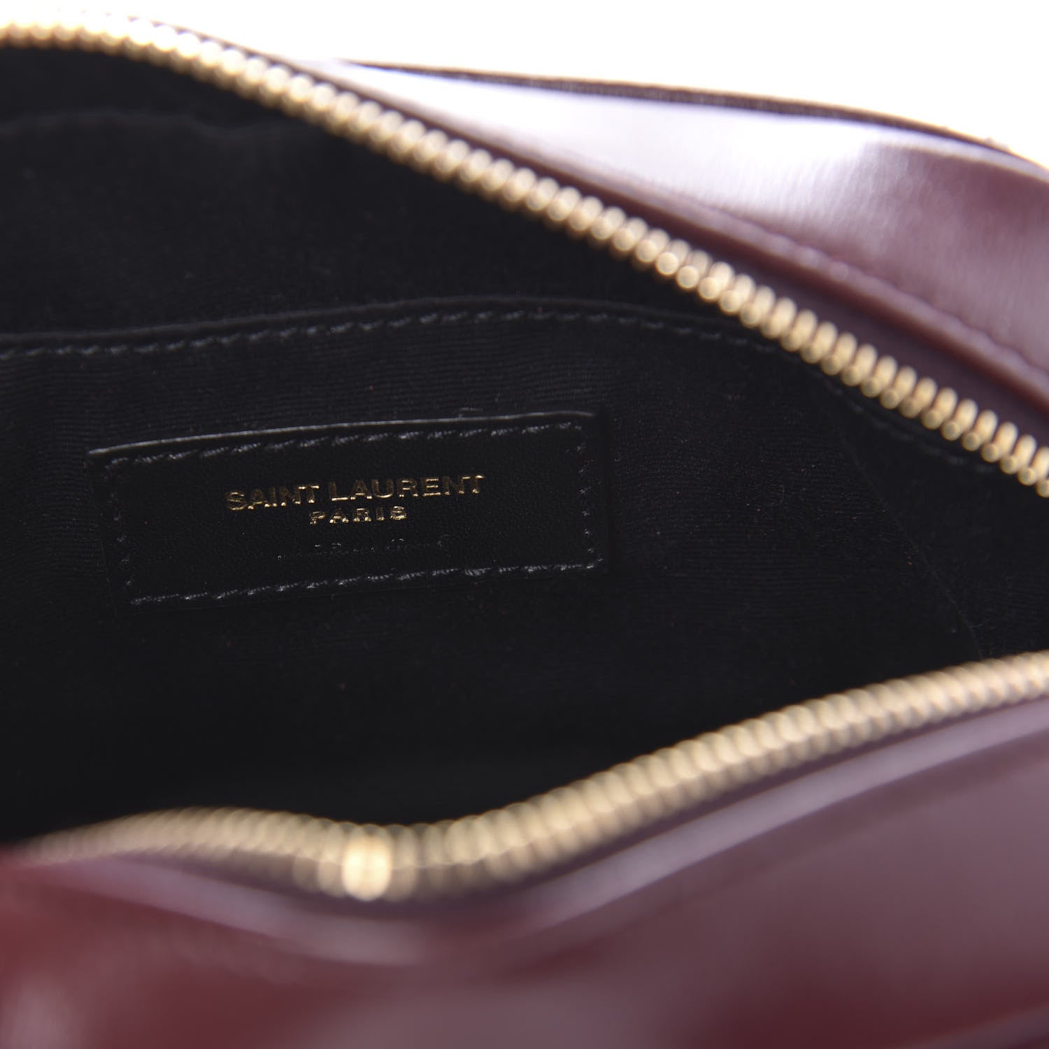 Saint Laurent Calfskin Canvas Monogram Lou Belt Bag Natural Dark Legion Red 8 of 9